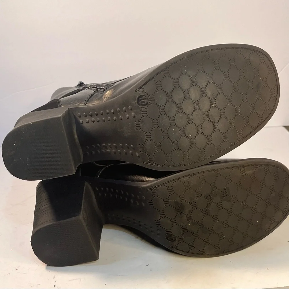 Pierre Dumas Ravenna-19 Black Side Zipper Buckle Lace Up Ankle Boots Women - Picture 2 of 12